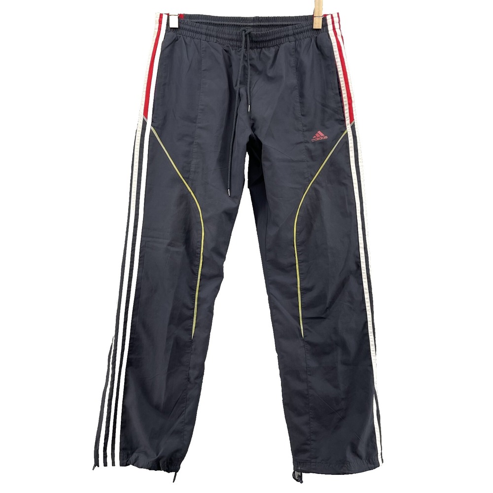 adidas Black Track Pants with Red and White Accents